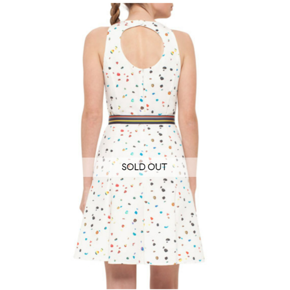Akris Punto Boulder Print Flounce Hem Dress Cotton Size 6 Retail $1,190 - Picture 2 of 15